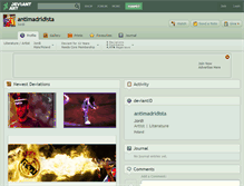 Tablet Screenshot of antimadridista.deviantart.com