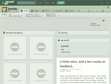 Tablet Screenshot of jayeljay.deviantart.com