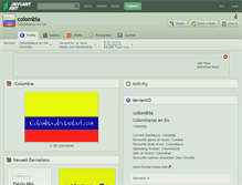 Tablet Screenshot of colombia.deviantart.com