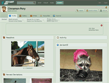 Tablet Screenshot of cinnamon-pony.deviantart.com