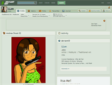 Tablet Screenshot of llon.deviantart.com