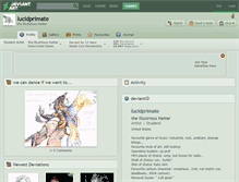 Tablet Screenshot of lucidprimate.deviantart.com