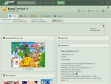 Tablet Screenshot of bunnythefox111.deviantart.com