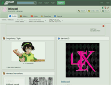 Tablet Screenshot of lekiscool.deviantart.com