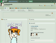 Tablet Screenshot of crying-ophelia.deviantart.com