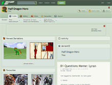 Tablet Screenshot of half-dragon-hero.deviantart.com