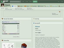 Tablet Screenshot of icleaver.deviantart.com