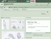 Tablet Screenshot of cerberus-two-four.deviantart.com