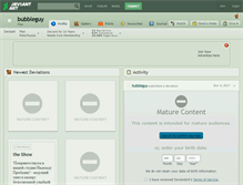 Tablet Screenshot of bubbleguy.deviantart.com
