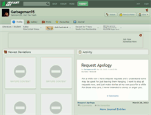 Tablet Screenshot of garbageman95.deviantart.com
