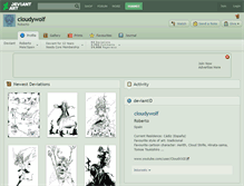 Tablet Screenshot of cloudywolf.deviantart.com