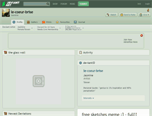 Tablet Screenshot of le-coeur-brise.deviantart.com