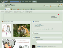 Tablet Screenshot of graywolftsume.deviantart.com