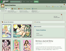 Tablet Screenshot of kame-urashima.deviantart.com