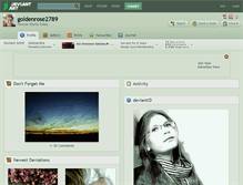 Tablet Screenshot of goldenrose2789.deviantart.com