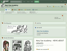 Tablet Screenshot of mary-sue-academy.deviantart.com