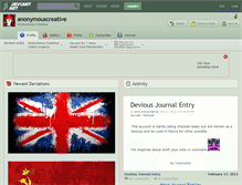 Tablet Screenshot of anonymouscreative.deviantart.com