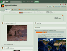 Tablet Screenshot of gamer4life88266.deviantart.com