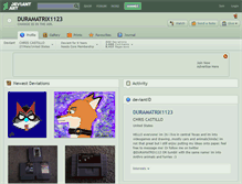 Tablet Screenshot of duramatrix1123.deviantart.com