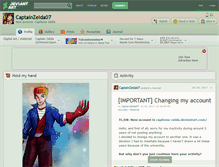 Tablet Screenshot of captainzelda07.deviantart.com