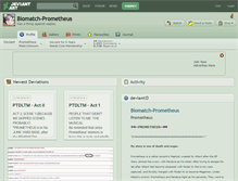 Tablet Screenshot of biomatch-prometheus.deviantart.com