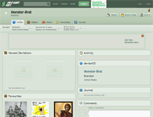 Tablet Screenshot of monster-brat.deviantart.com