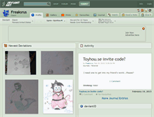 Tablet Screenshot of freaksrus.deviantart.com