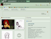 Tablet Screenshot of anthromorph.deviantart.com