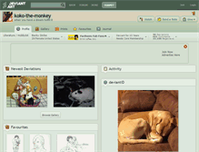 Tablet Screenshot of koko-the-monkey.deviantart.com