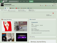 Tablet Screenshot of cinamongirl.deviantart.com