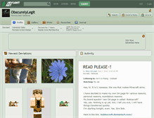 Tablet Screenshot of obscurelylegit.deviantart.com