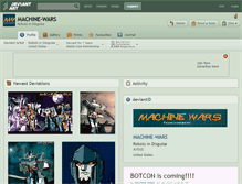 Tablet Screenshot of machine-wars.deviantart.com