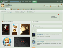 Tablet Screenshot of incredibear.deviantart.com