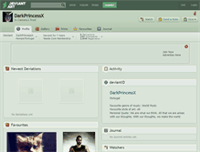 Tablet Screenshot of darkprincessx.deviantart.com