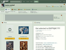 Tablet Screenshot of insane-eyeball.deviantart.com