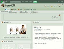 Tablet Screenshot of darkangel8980.deviantart.com
