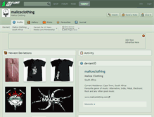 Tablet Screenshot of maliceclothing.deviantart.com