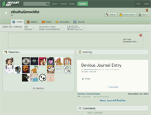 Tablet Screenshot of cthulhugenocidist.deviantart.com
