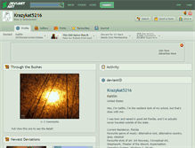 Tablet Screenshot of krazykat5216.deviantart.com