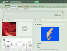 Tablet Screenshot of binoubi.deviantart.com