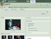 Tablet Screenshot of douceplume.deviantart.com