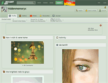Tablet Screenshot of hiddenmemoryx.deviantart.com