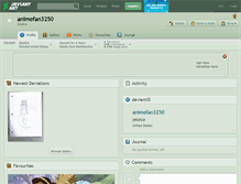 Tablet Screenshot of animefan3250.deviantart.com