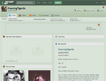 Tablet Screenshot of prancingtiger86.deviantart.com