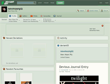 Tablet Screenshot of newmoonplz.deviantart.com