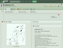 Tablet Screenshot of dudeman-210.deviantart.com