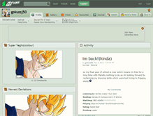 Tablet Screenshot of gokussj50.deviantart.com