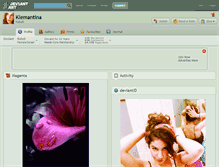 Tablet Screenshot of klemantina.deviantart.com
