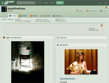 Tablet Screenshot of dueloftheflutes.deviantart.com