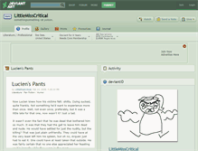 Tablet Screenshot of littlemisscritical.deviantart.com